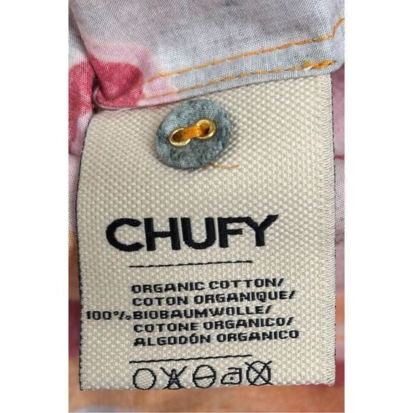 CHUFY KATHMANDU HEIGHTS Pink& Orange Abstract Print Viscose Blouse NWT Size Medi - Picture 8 of 8